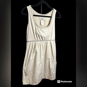 EUC / NWOT? Chloe Silk Dress in Cream / French Size 36 (Size 4 in U.S.)
